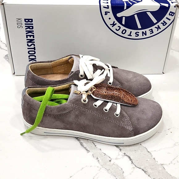 Birkenstock Kids Arran Grey Suede Sneaker | Size 2 Big Boy | NIB | Multiple - Picture 13 of 16